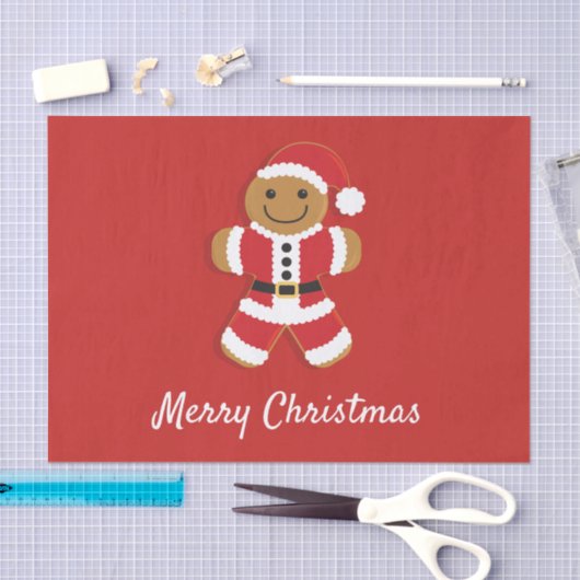 Santa Gingerbread Man | Weefselpapier Tissuepapier (Craft)