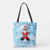Santa Gingerbread - Vrolijk Kerstfeest Tote Bag (Achterkant)