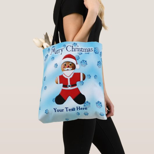 Santa Gingerbread - Vrolijk Kerstfeest Tote Bag (Dichtbij)