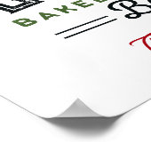 Santa Gingerbred Bakkerij Kerst Poster (Hoek)