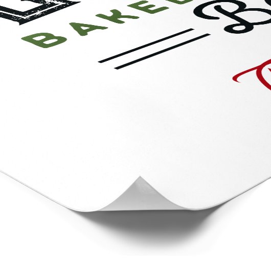  Santa Gingerbred Bakkerij Kerst Poster (Hoek)