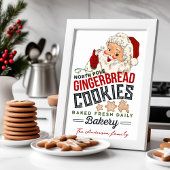  Santa Gingerbred Bakkerij Kerst Poster