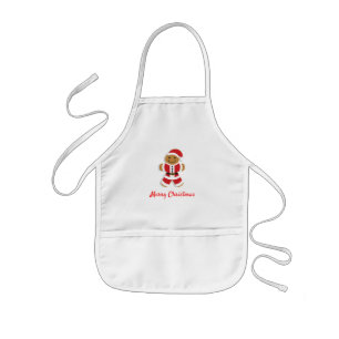Santa Gingerbrood Man Apron van Kind Kinder Schort