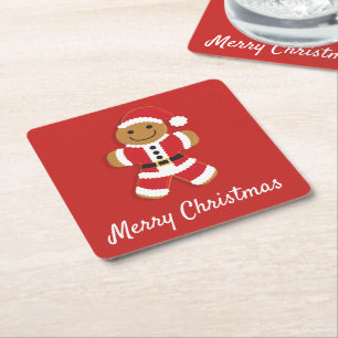 Santa Gingerbrood Man   Onderzetters