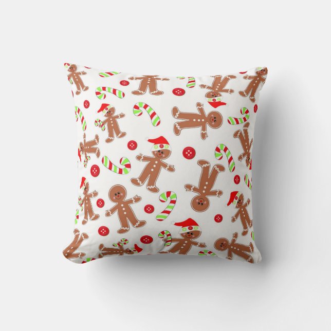 Santa Gingerbrood Pillow Kussen (Voorkant)