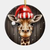 Santa Giraffe Ornament (Voorkant)