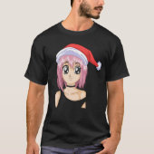 santa girl christmas anime t-shirt (Voorkant)