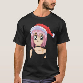 santa girl christmas anime t-shirt