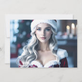 Santa Girl Feestdagenkaart (Voorkant)