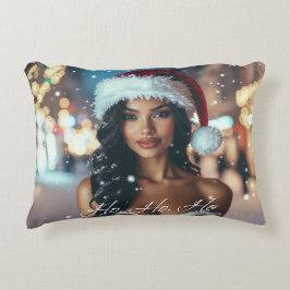 Santa Girl - Ho Ho Ho - Christmas Accent Kussen