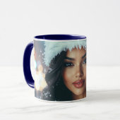 Santa Girl - Ho Ho Ho - Christmas Mok (Voorkant links)