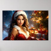 Santa Girl in het kerstverhaal Poster (Voorkant)