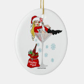 Santa Girl Martini Ornament (Rechts)