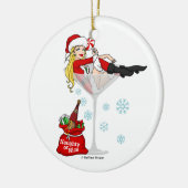 Santa Girl Martini Ornament (Links)