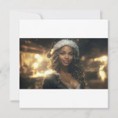 Santa Girl op de kerstmarkt Kaart (Achterkant)