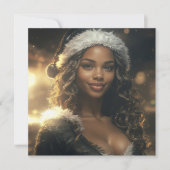 Santa Girl op de kerstmarkt Kaart (Voorkant)