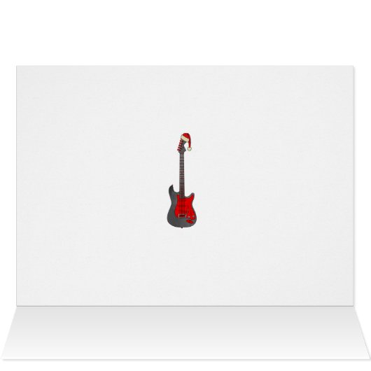 Santa gitaren Kleurrijke Leuk Feestelijk Patroon (Binnen Horizontaal (Boven))