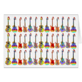 Santa gitaren Kleurrijke Leuk Feestelijk Patroon (Voorkant Horizontaal)