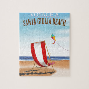 Santa Giulia Beach Oude Franse reisposter Legpuzzel