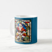 Santa Glas in lood Koffiemok (Voorkant links)