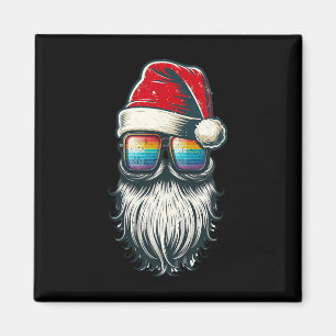 Santa Glazen Regenboog Kerstmis Santa Hoed Magneet