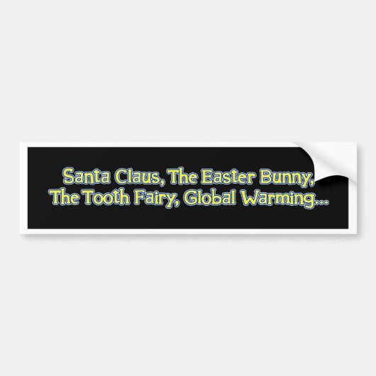 santa_glbl_wrming_bmprstkr_blk bumpersticker (Voorkant)