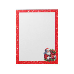 Santa Glitter Christmas Notitieblok