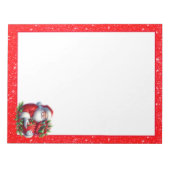 Santa Glitter Christmas Notitieblok (Voorkant)