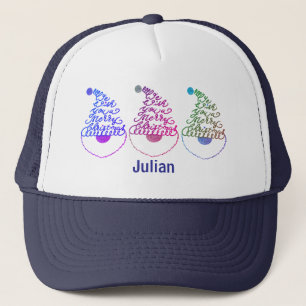 Santa Glitter Modern Mooie Kerst Persoonlijk  Trucker Pet