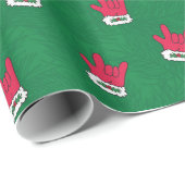 Santa Glove ASL Ik hou van je cadeaupapier (Rol Hoek)