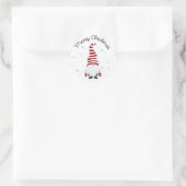 Santa Gnome 2 Ronde Sticker (Tas)