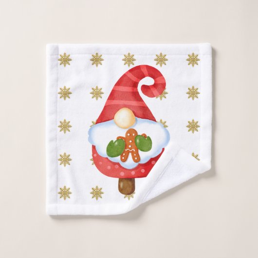 Santa Gnome Bad Handdoek (Wasdoekje)