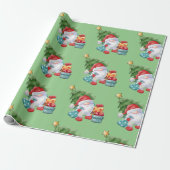 Santa Gnome  Cadeaupapier (Uitgerold)