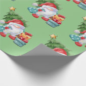 Santa Gnome Cadeaupapier (Hoek)