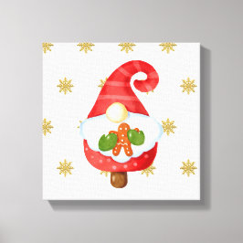 Santa Gnome Canvas Afdruk
