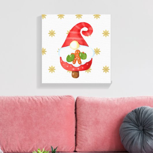 Santa Gnome Canvas Afdruk (Insitu (Woonkamer))