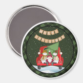 Santa Gnome en Snowmen Magneet (Voorkant / Achterkant)