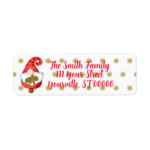 Santa Gnome Etiket