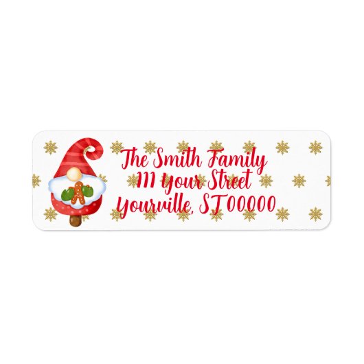 Santa Gnome Etiket (Voorkant)