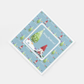 Santa Gnome For Christmas Paper Plate Servet (Hoek)