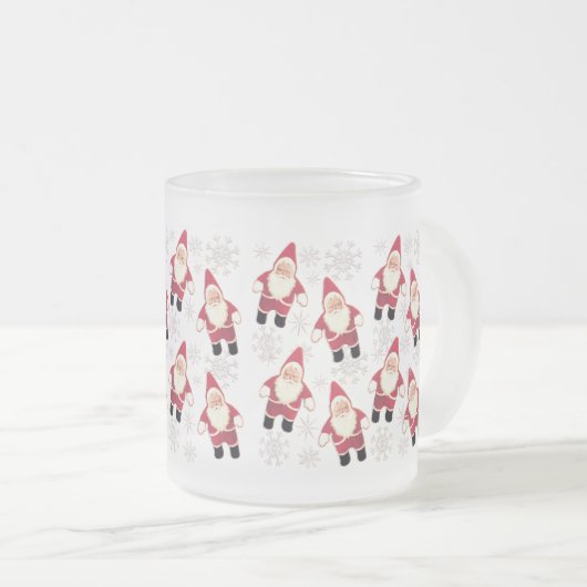 Santa Gnome Glass kerstMok Matglas Koffiemok (Voorkant rechts)