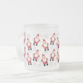 Santa Gnome Glass kerstMok Matglas Koffiemok (Voorkant links)