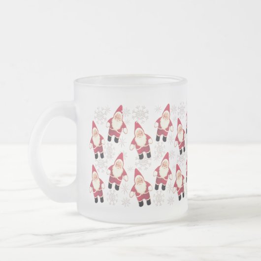 Santa  Gnome Glass kerstMok Matglas Koffiemok (Links)