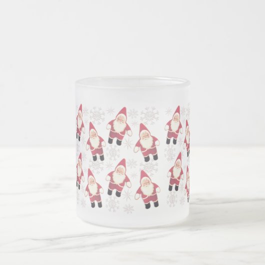 Santa  Gnome Glass kerstMok Matglas Koffiemok (Center)