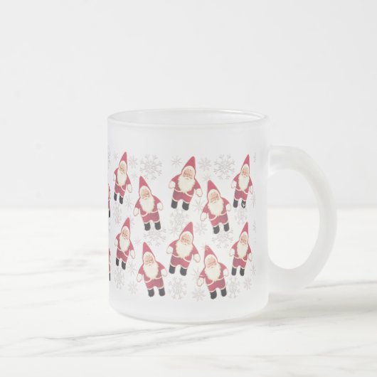 Santa Gnome Glass kerstMok Matglas Koffiemok (Rechts)