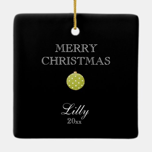 Santa Gnome Green Ornament Editable Kerstmis (Achterkant)