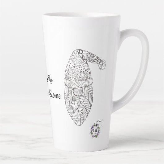 Santa Gnome Holiday Mug Latte Mok (Rechts)