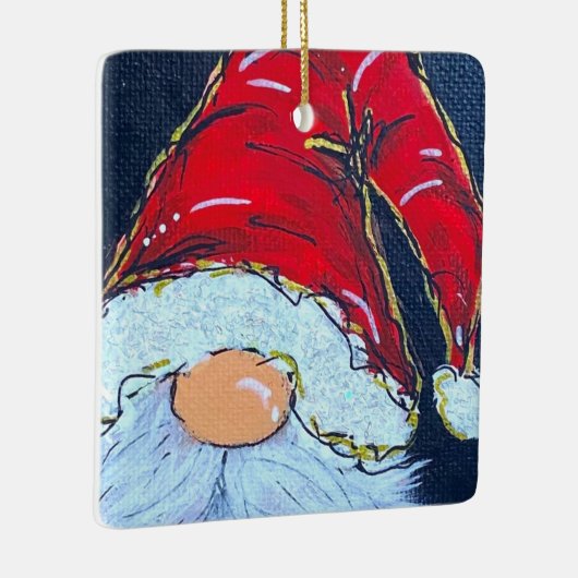 Santa Gnome Keramisch Ornament (Rechts)