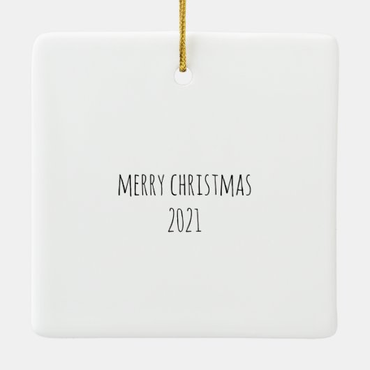 Santa Gnome Keramisch Ornament (Achterkant)