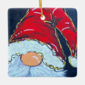 Santa Gnome Keramisch Ornament (Voorkant)
